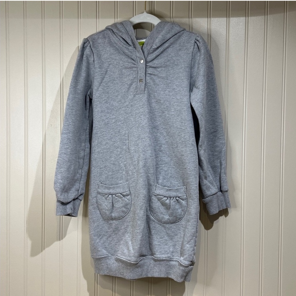 Crazy 8 sweatshirt long sleeve hooded gray dress